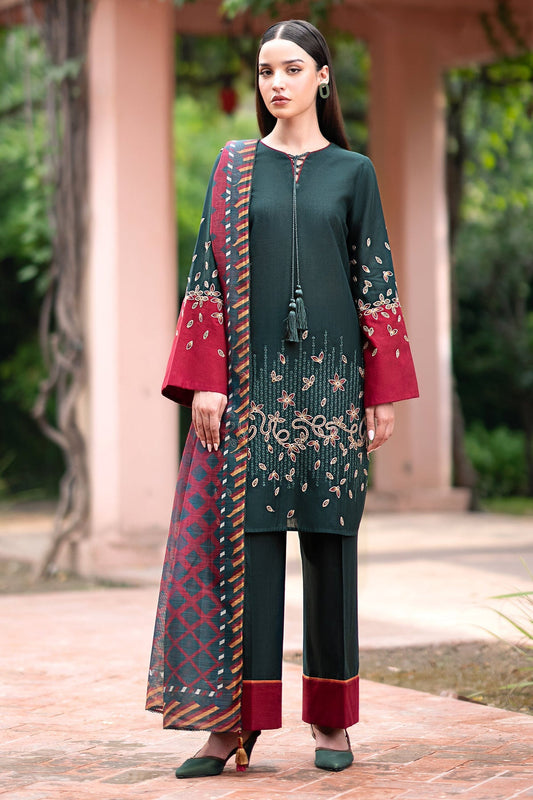 Jazmin D # 21 -01 | 3PC Luxury Lawn | Jacquard Monar Printed Dupatta