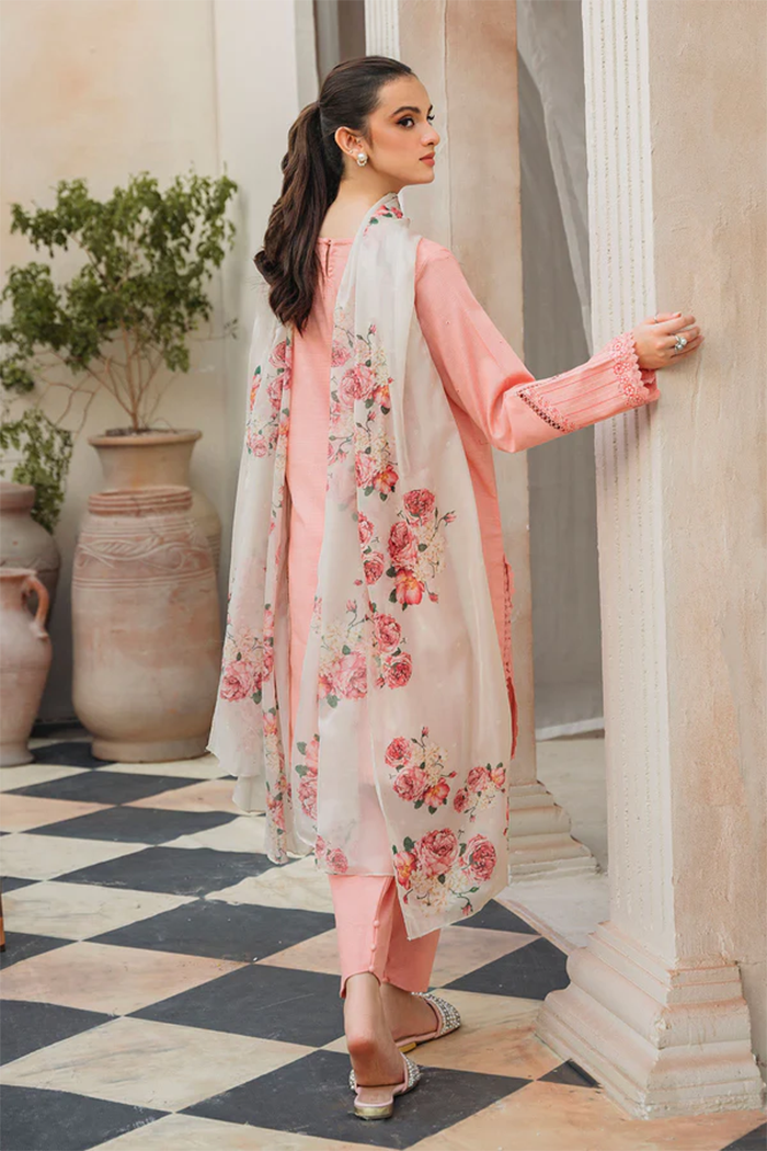 Ziva D # 116 - 01 | 3PC Luxury Lawn | Dimaond Printed Dupatta