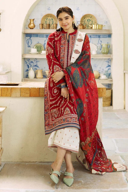 Zara Shahjahan D # 108 - 01 | 3PC Luxury Lawn | Digital Printed Neno-Kara Duppata