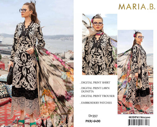 MARIA B PATCHES WITH LAWN DUPATTA