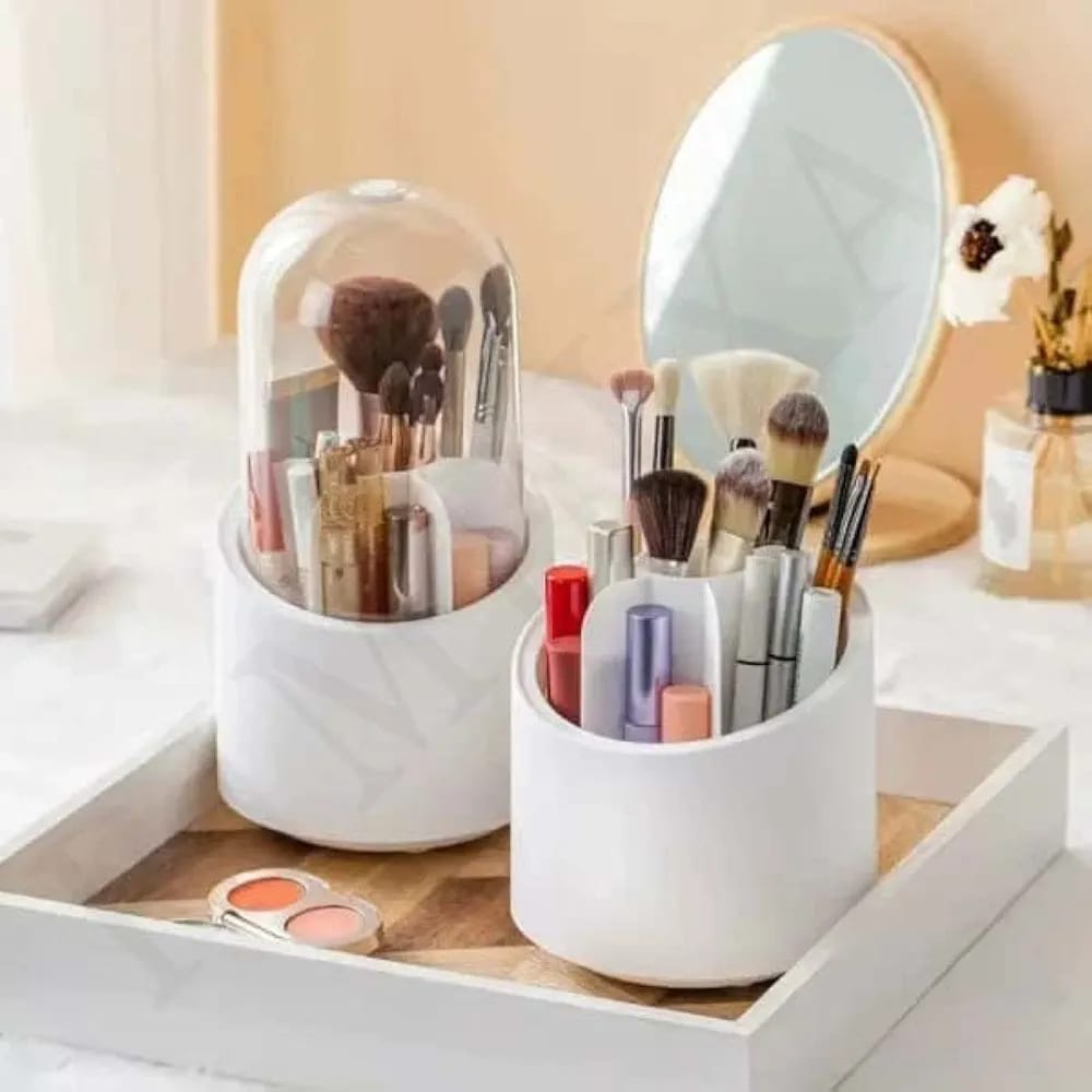 360 rotary make up brush organizer