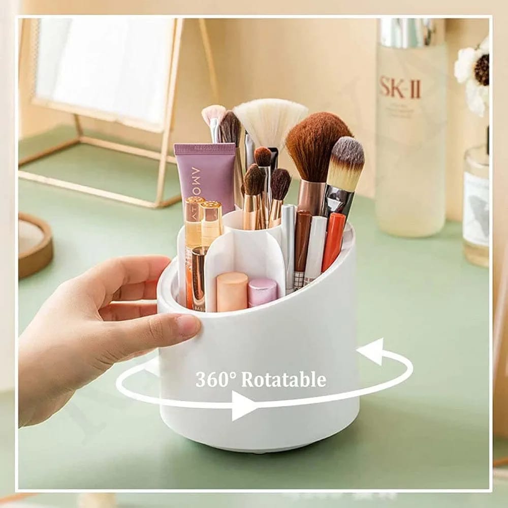 360 rotary make up brush organizer