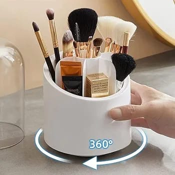 360 rotary make up brush organizer