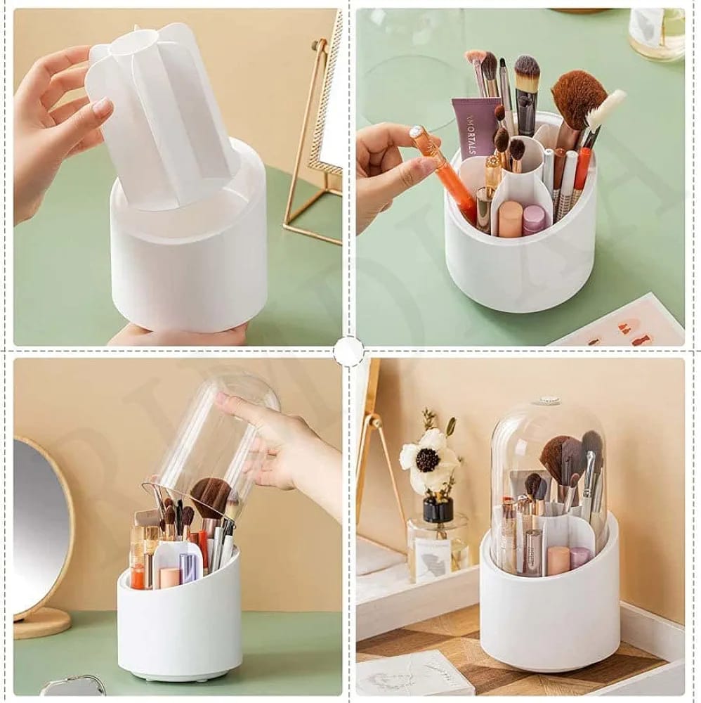 360 rotary make up brush organizer