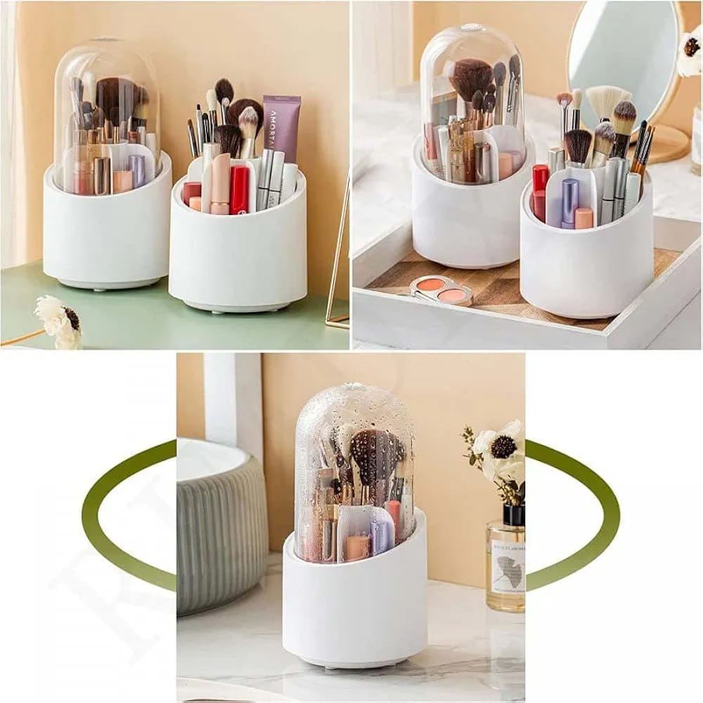 360 rotary make up brush organizer