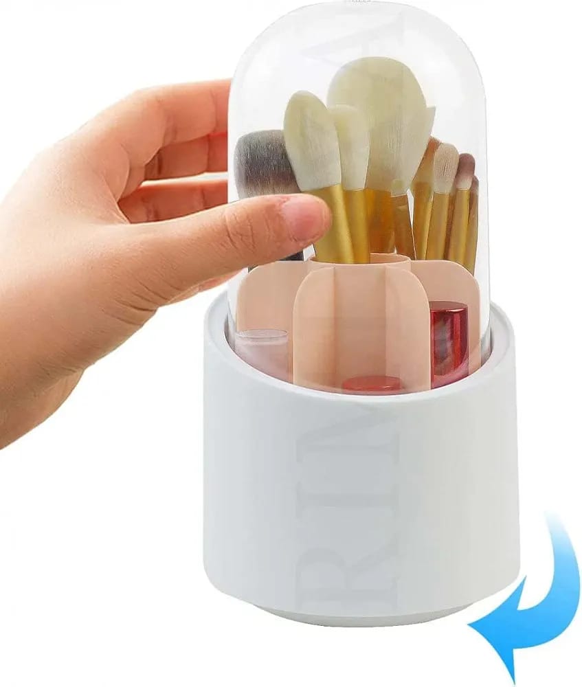 360 rotary make up brush organizer