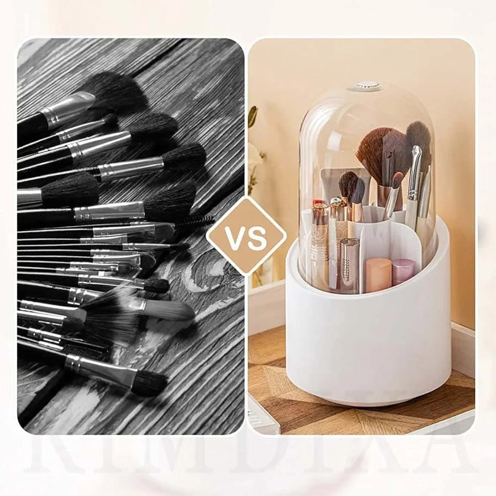 360 rotary make up brush organizer