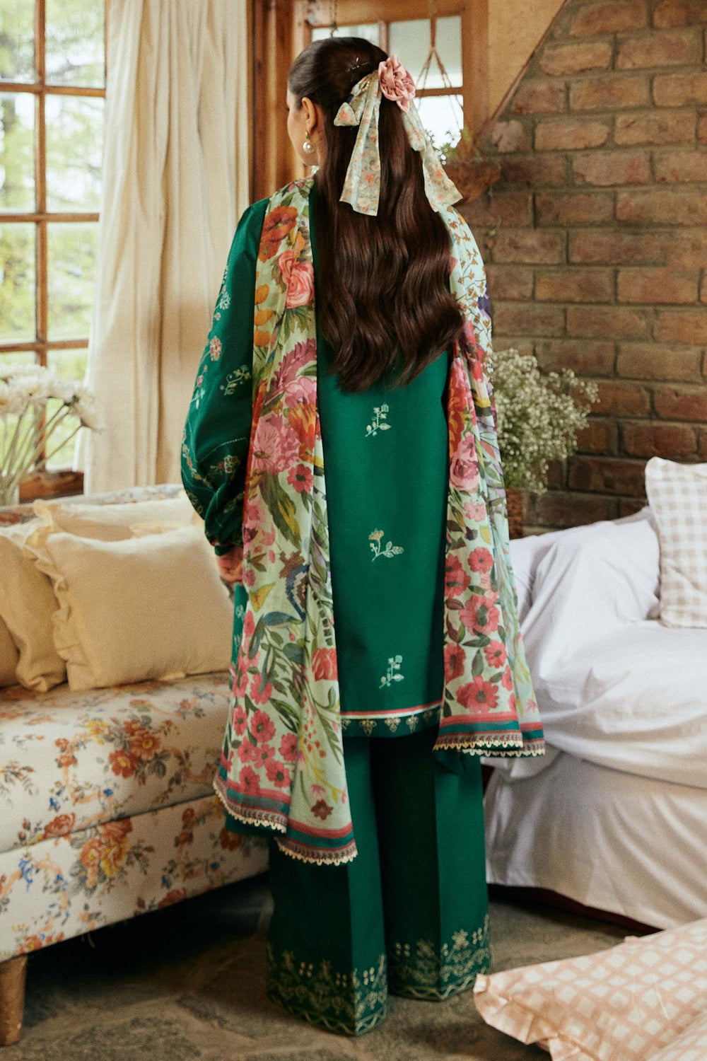 Zahra Shahjahan D # 16 -01 | 3PC Luxury Lawn | Jacquard Monar Printed Dupatta