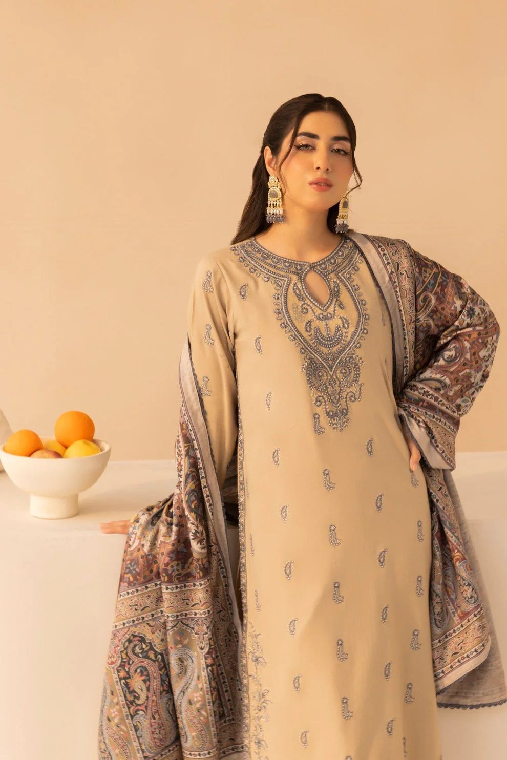 Maria B D # 147 -01 | 3PC Luxury Lawn | Blossom Digital Printed Dupatta