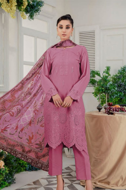 Maria B D # 159 -01 | 3PC Luxury Lawn | Slub Monar Dupatta