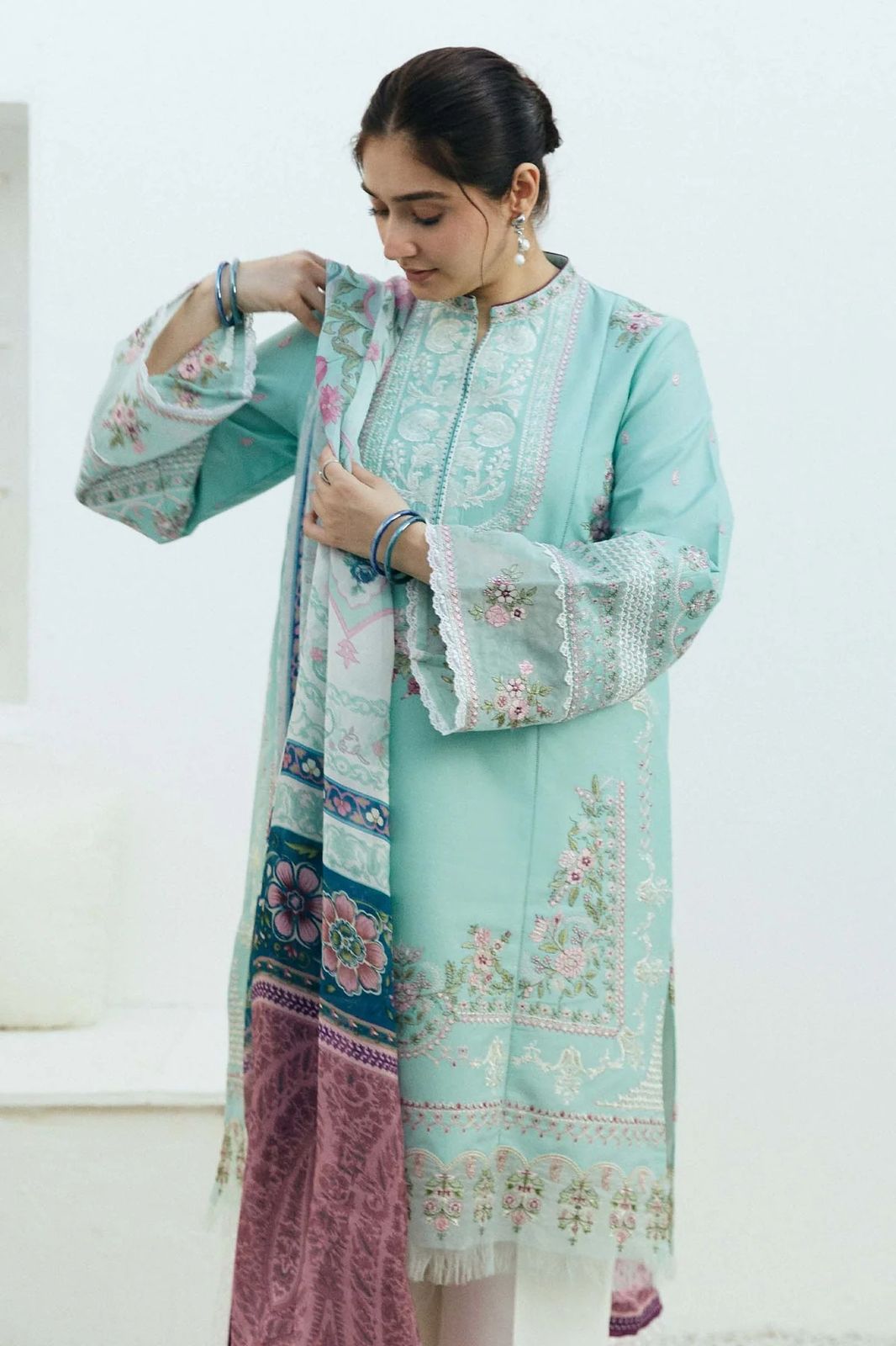 Coco by Zara Shahjahan D # 148 -01 | 3PC Luxury Lawn | Blossom Digital Printed Dupatta